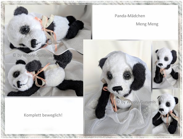 Häkelanleitung Amigurumi / Panda-Mädchen Meng Meng / komplett beweglich!