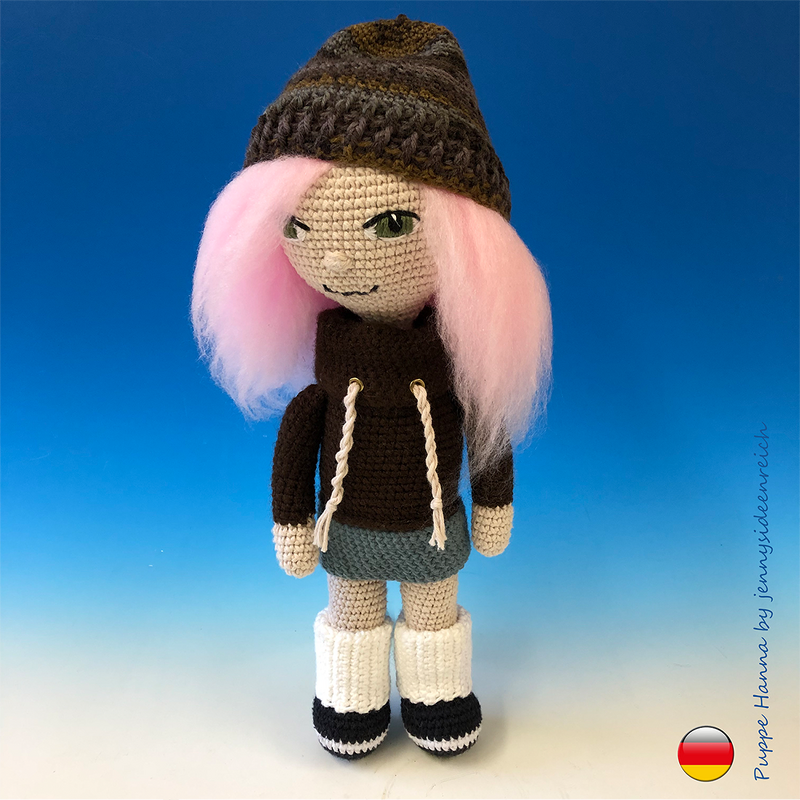 Amigurumi Puppe Hanna, Häkelanleitung auf deutsch