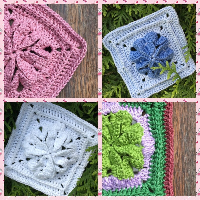 Granny Square - Crocodile Stitch