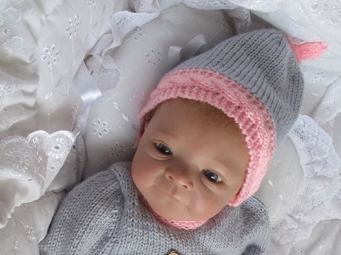 Strickanleitung Babyschuhe und Babymütze Gr.50 kostenlos