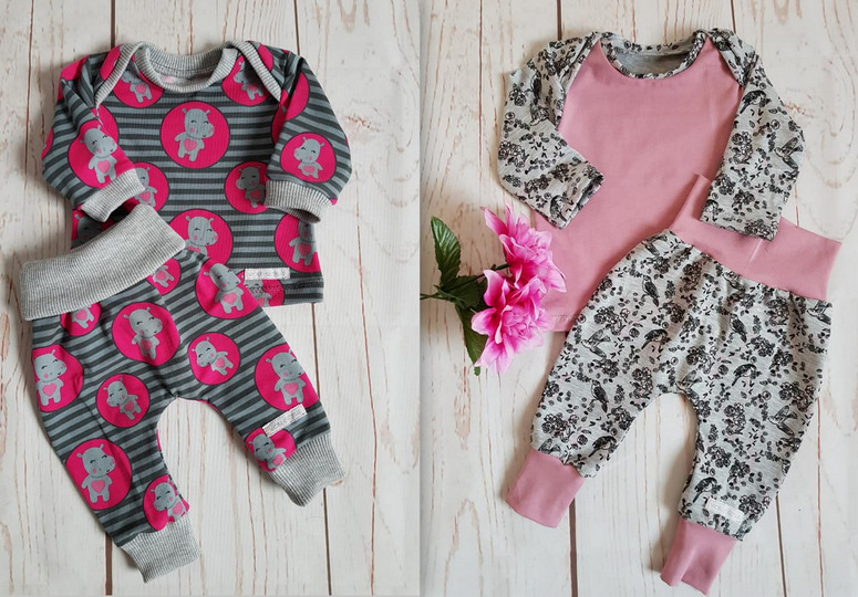 Newborn-Set LOU Hose+Shirt  Gr. 50-92 icl. gratis Plottdatei
