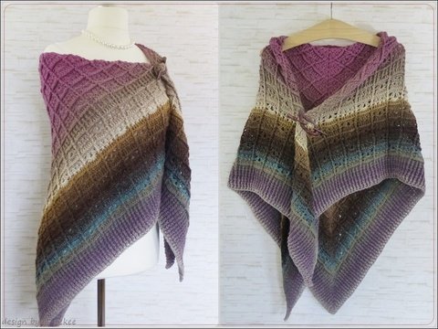 "Lutha 2.0" XXL-Häkeltuch / Stola / Poncho