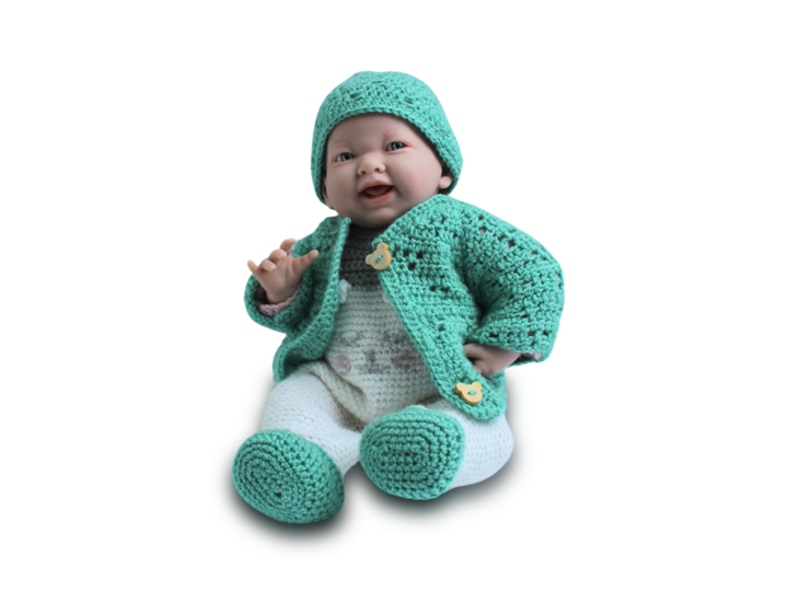 Crochet pattern baby doll Georgia - 13.7 inch tall doll with outfit