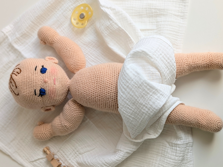 Crochet pattern baby doll Georgia - 13.7 inch tall doll with outfit