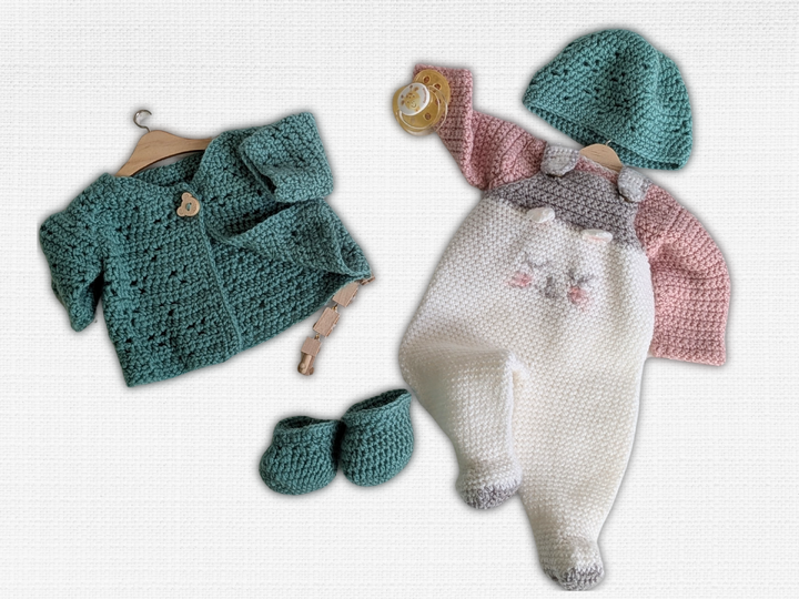 Crochet pattern baby doll Georgia - 13.7 inch tall doll with outfit