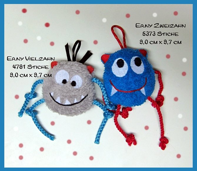 Stickdatei "Crazy Erny in the Hoop" Rahmen ab 10 cm x 10 cm