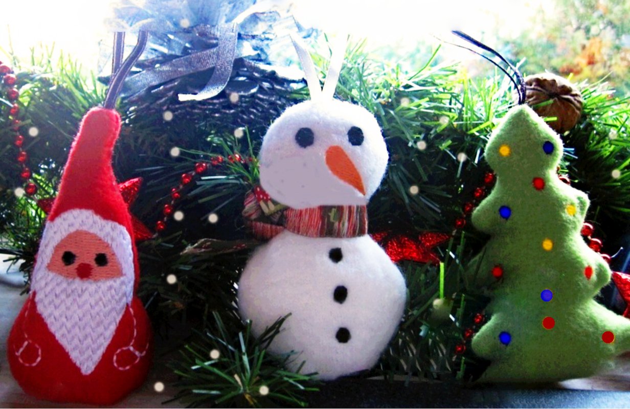 Stickdatei Weihnachten ITH für den Rahmen 10 cm x 10 cm