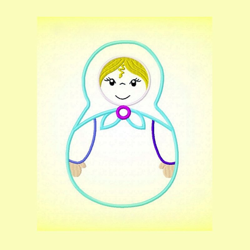 Stickdatei "Olga Applikation“ in drei Größen