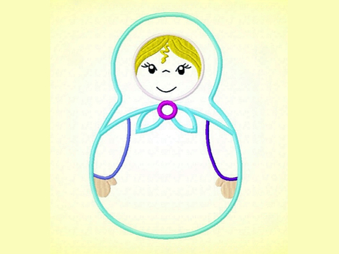 Stickdatei "Olga Applikation“ in drei Größen