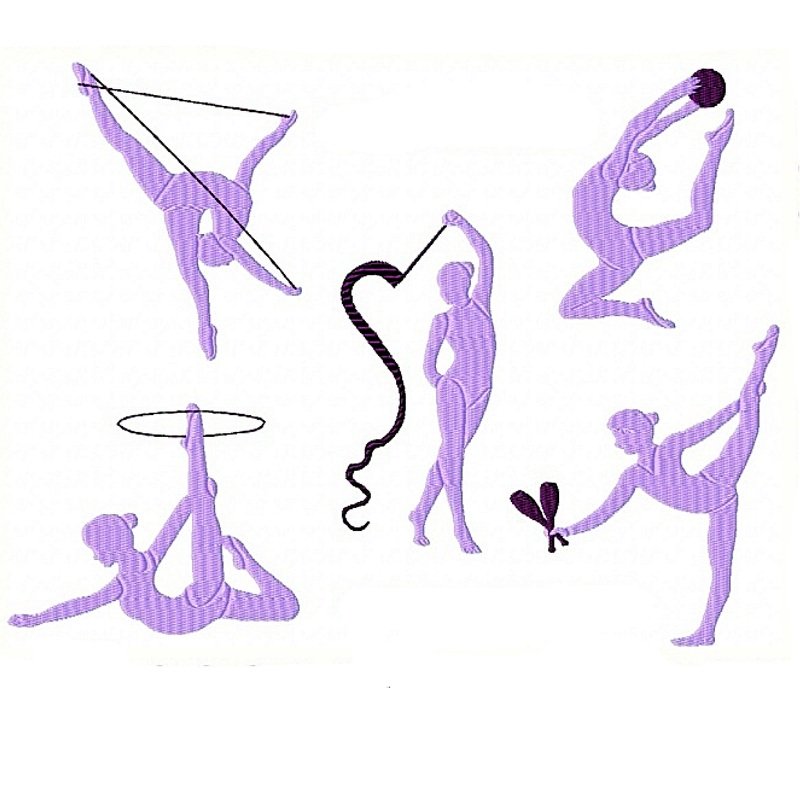 Stickdatei Gymnastik für den Rahmen 10 cm x 10 cm