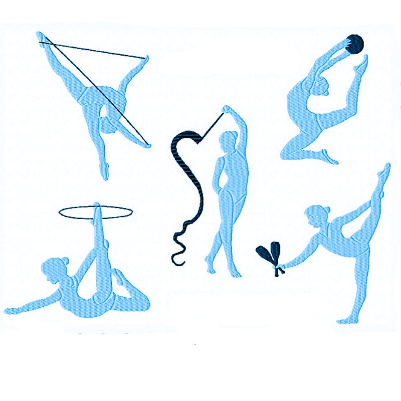 Stickdatei Gymnastik für den Rahmen 10 cm x 10 cm - Bild 2