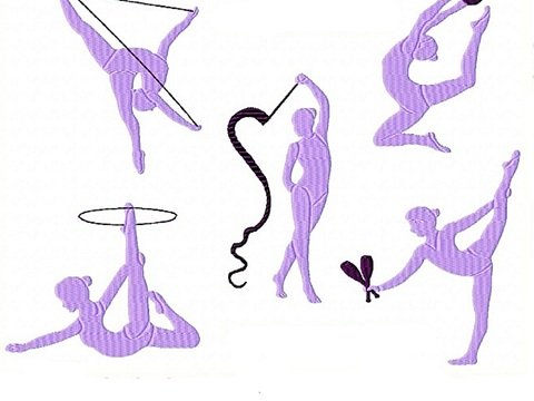 Stickdatei Gymnastik für den Rahmen 10 cm x 10 cm