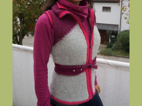 Strickfilzweste Gr. 34/36