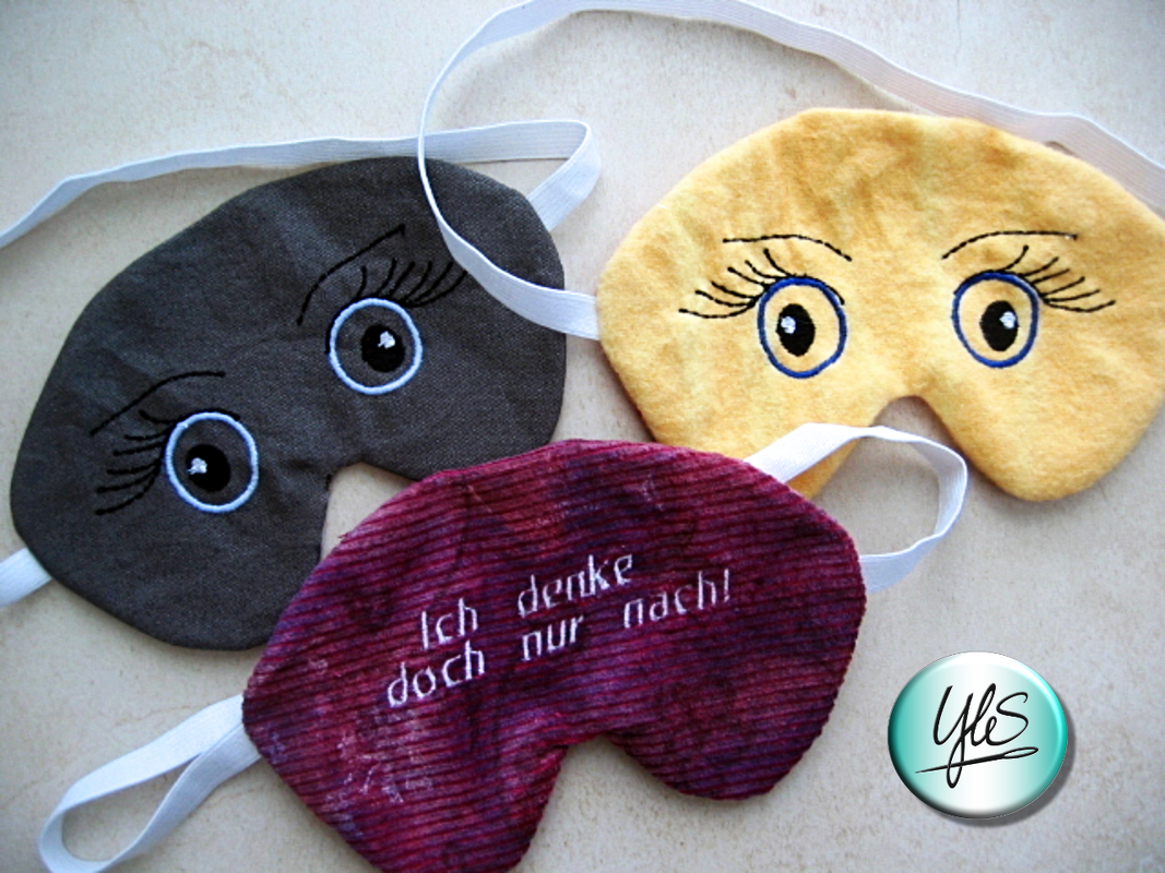 Stickdatei Schlafmaske ITH für den Rahmen 13 cm x 18 cm
