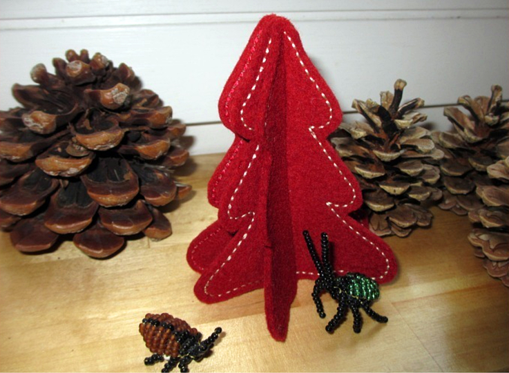 Stickdatei 3D Weihnachten ITH für den Rahmen 10 cm x 10 cm