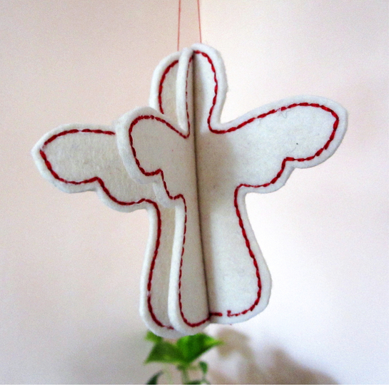 Stickdatei 3D Weihnachten ITH für den Rahmen 10 cm x 10 cm