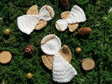 Kleine Engel Häkelanleitung / Christbaumschmuck / Applikation / Streudeko
