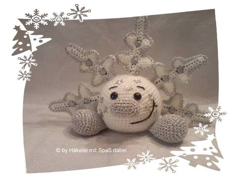 Häkelanleitung Amigurumi/Die kleine Schneeflocke