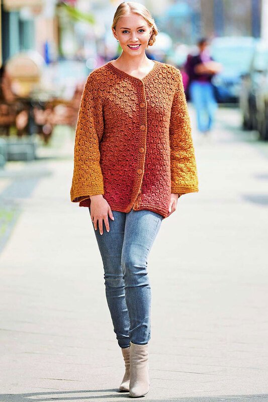 HÄKELJACKE CORNER TO CORNER