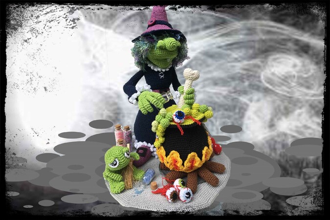 Trick or treating - Witch Morgana Pattern Amigurumi