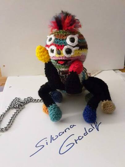 Spinne Stoffl mit Leine