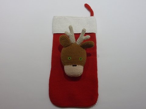 Häkelanleitung - Weihnachtsbeutel "Elch"