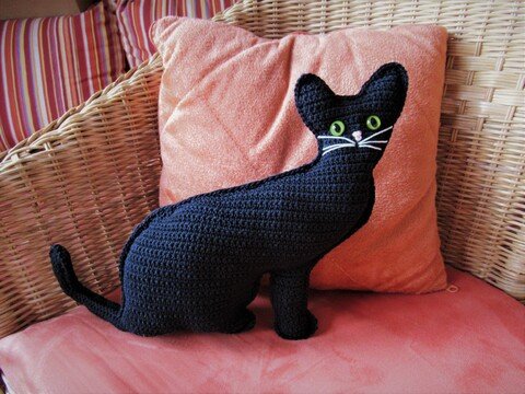 Häkelanleitung Schwarze Katze