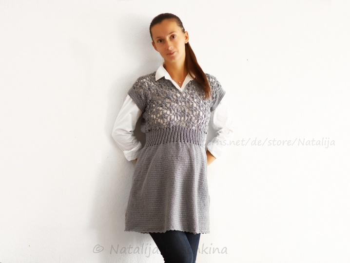 Warme Tunika für Herbst und Winter, Größe XS-XL