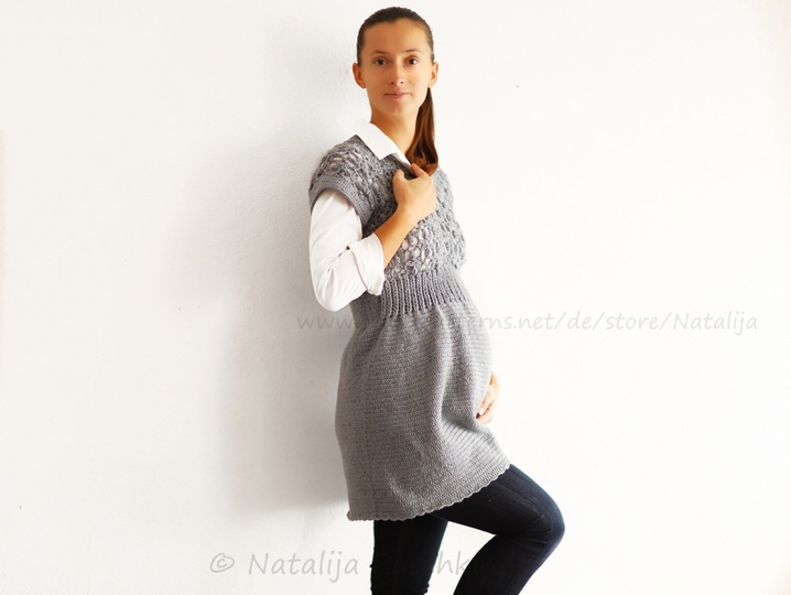 Warme Tunika für Herbst und Winter, Größe XS-XL