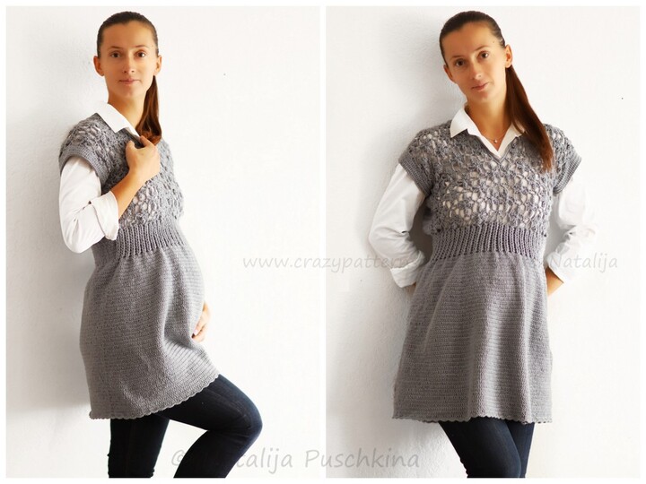 Warme Tunika für Herbst und Winter, Größe XS-XL