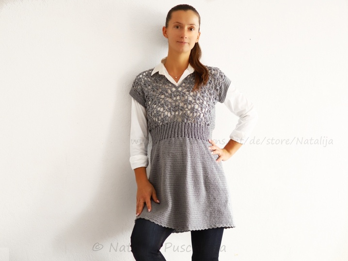 Warme Tunika für Herbst und Winter, Größe XS-XL