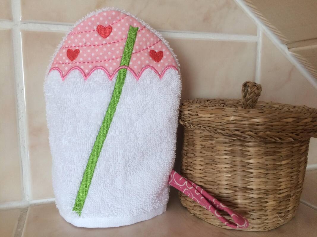Milchshake-Waschlappen Stickdatei ♥ ITH 13x18