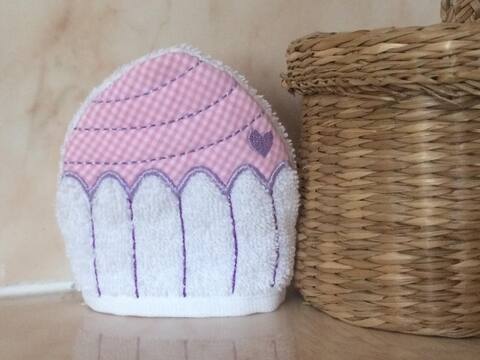Cupcake-Waschlappen Stickdatei ♥ ITH 10x10