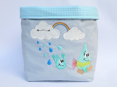 Stickdatei lustiger Regen 2 Größen