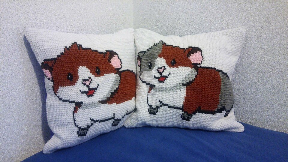 Decke für Neugeborene // Kissenbezug (Meerschweinchen)