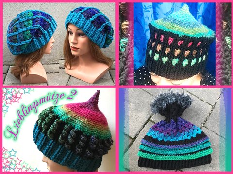 Sparpaket  "Lieblingsmütze"  ***4 Anleitungen zum Preis von 2***