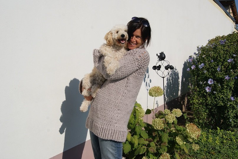 Häkelpullover NATUR (Oversize / Unisize - leicht an alle Größen anzupassen)