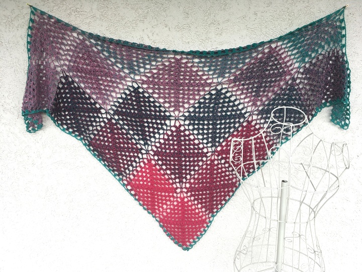 Tuch Patch-Work-Play aus 1 BOBBEL COTTON von Woolly Hugs häkeln