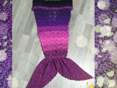 Meerjungfrauendecke Prinzessin "Finja" - PDF Häkelanleitung - alle Größen