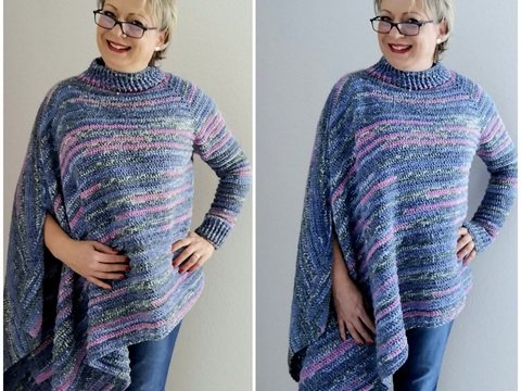 Poncho häkeln - Ponchover - Häkelanleitung PDF