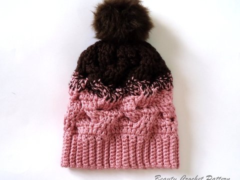 Gradient Color Cable Hat