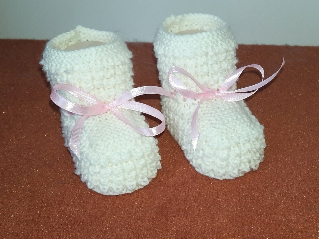 Strickanleitung Babyschuhe, Taufschuhe, für Anfänger geeignet, Schuppenmuster - Bild 3