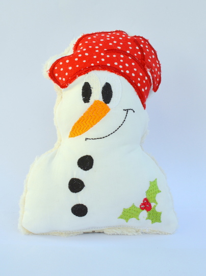 ITH Stickdatei Schneemann Rassel für den 16x26cm Rahmen