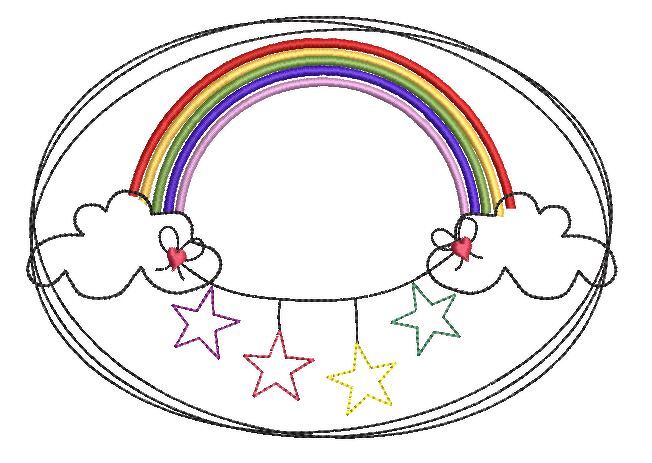 Stickdatei Wolkensterne für den 13x18cm Rahmen - Bild 4