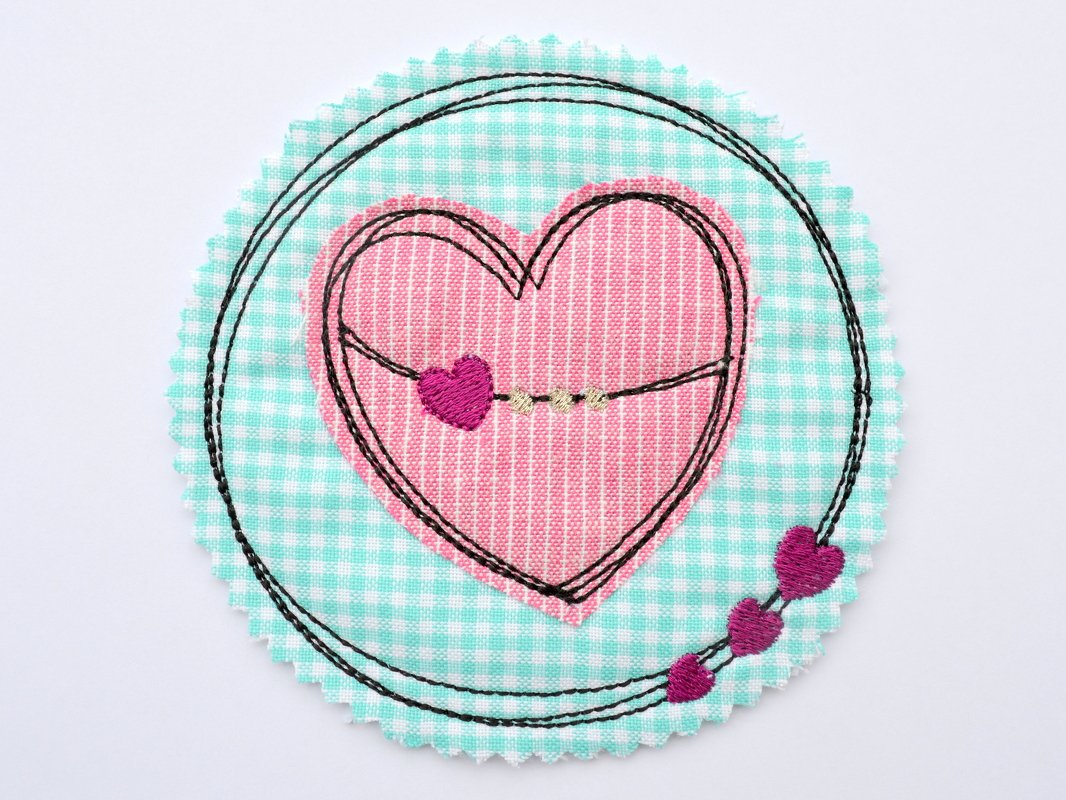 Stickdatei Herz 10x10cm Rahmen