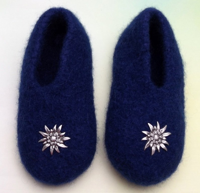 Strickanleitung Filzschuhe "Edelweiß" - Bild 4