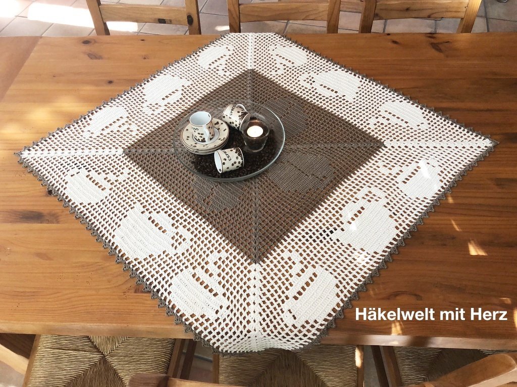 Häkeln / Mitteldecke "Coffee" - Bild 4
