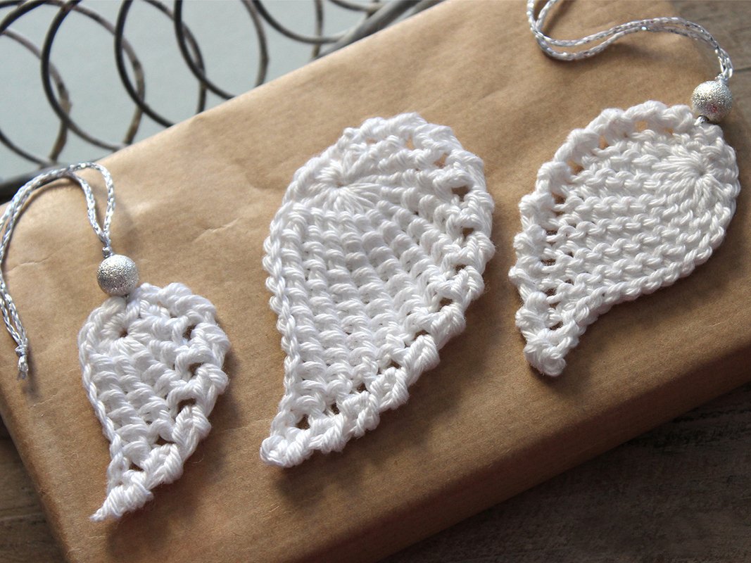 Crochet instruction wings in 3 sizes - lucky charm, protection, comfort