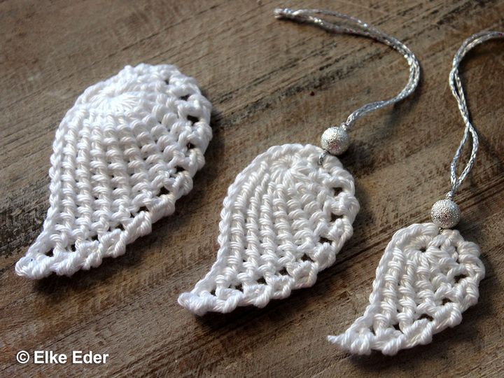 Häkelanleitung Flügel in 3 Größen - Glücksbringer, Schutz, Trost