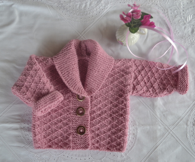 Strickanleitung * Baby - Kinder Jacke mit Schalkragen in 3 Größen